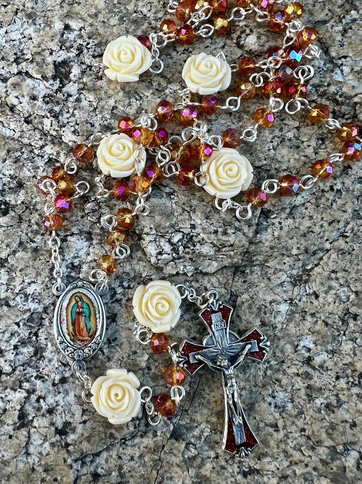 Our Lady of Guadalupe Orange Rosary