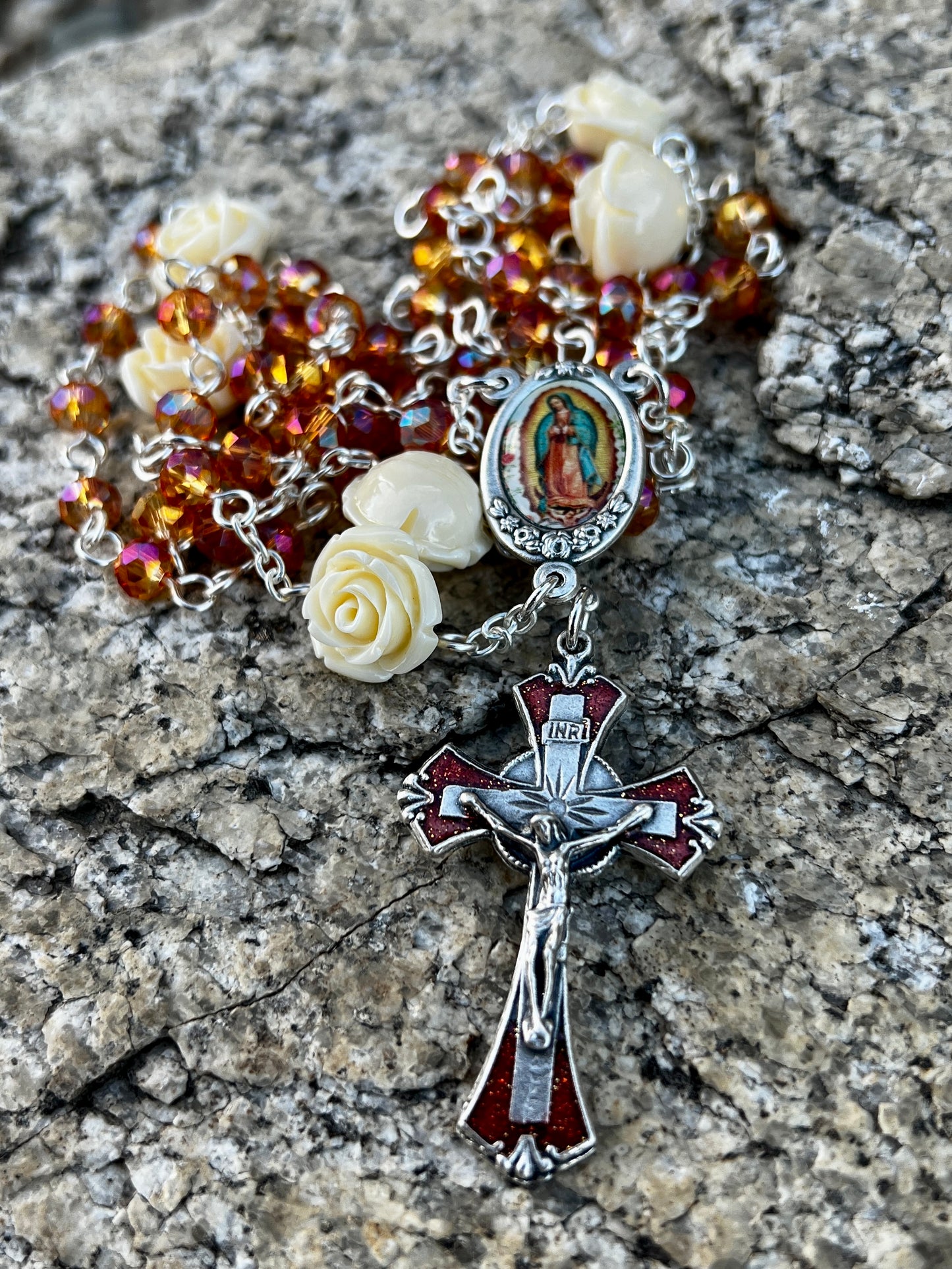 Our Lady of Guadalupe Orange Rosary