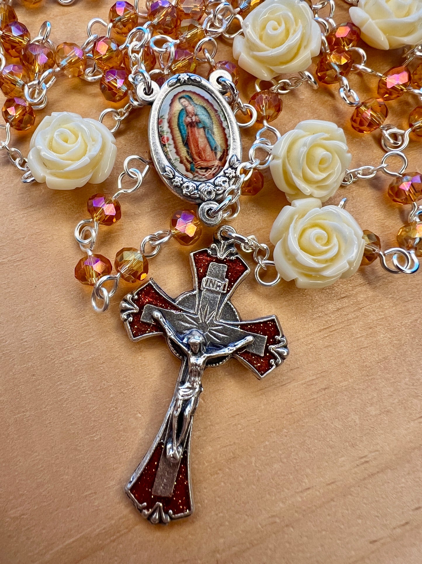 Our Lady of Guadalupe Orange Rosary