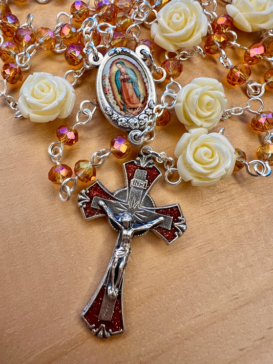 Our Lady of Guadalupe Orange Rosary