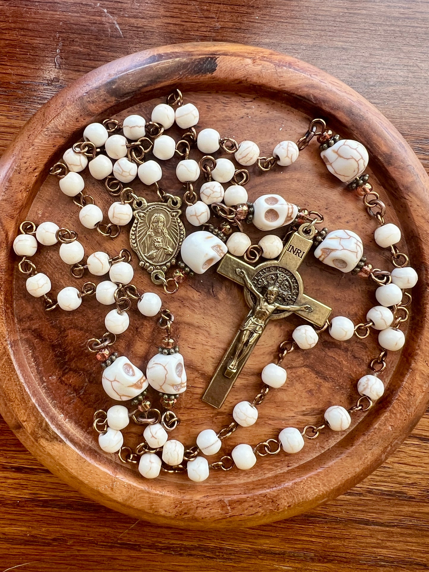 Sacred Heart Memento Mori Rosary