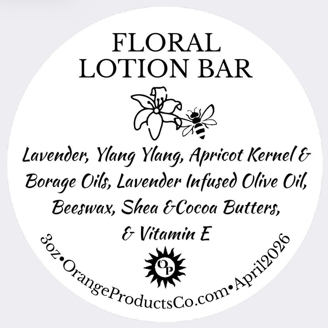 Floral Lotion Bar